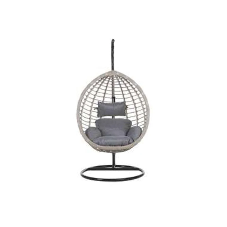Beliani Hangstoel TOLLO - Grijs Pe Rotan 5 Beliani Hangstoel TOLLO - Grijs Pe Rotan - Afbeelding 3