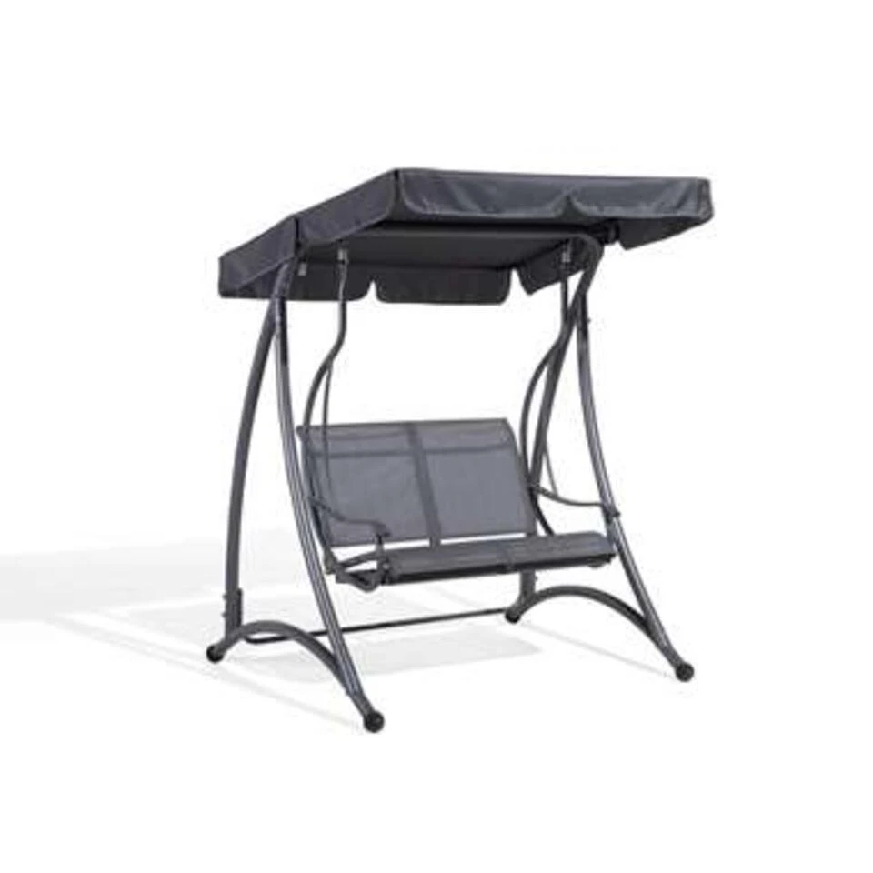 Beliani Schommelbank TESERO - Grijs Staal 6 Beliani Schommelbank TESERO - Grijs Staal - Afbeelding 4