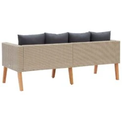 VidaXL Tuinbank 2-zits Met Kussens Poly Rattan Beige -Tuinmeubelwinkel 0233855427ee4366afcf3e2d6f9311d8