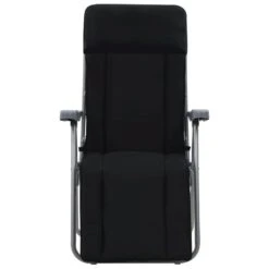VidaXL Tuinstoelen Met Kussen Inklapbaar 2 St Zwart -Tuinmeubelwinkel 028ec0832b2547dfa9580c113f4670f9