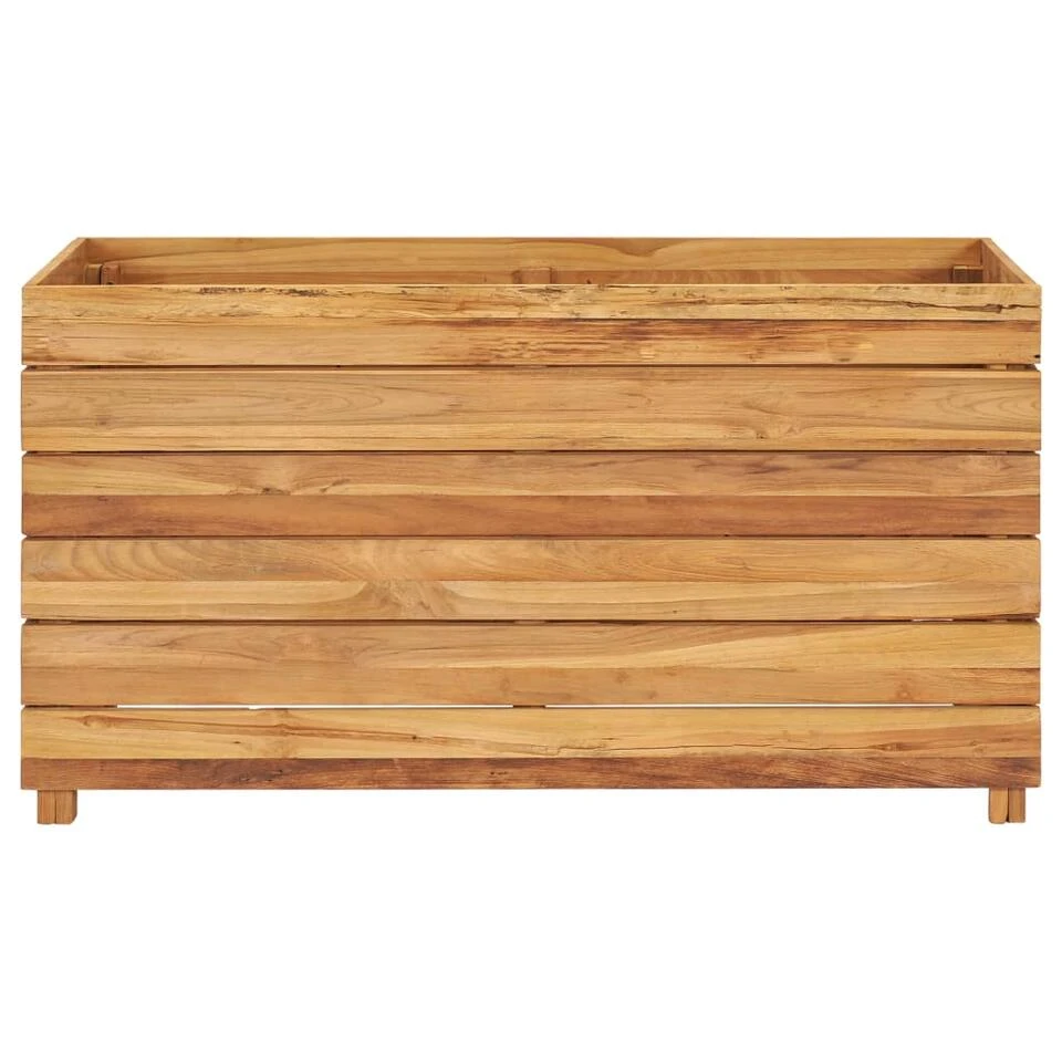 VidaXL Plantenbak Verhoogd 100x40x55 Cm Gerecycled Teakhout En Staal 5 VidaXL Plantenbak Verhoogd 100x40x55 Cm Gerecycled Teakhout En Staal - Afbeelding 3