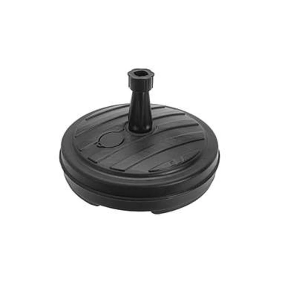 Merkloos Parasolvoet - Rond - Antraciet - D42 Cm - 13 Liter - Kunststof 3 Merkloos Parasolvoet - Rond - Antraciet - D42 Cm - 13 Liter - Kunststof