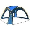 VidaXL Partytent Met LED En 4 Zijwanden 3,6x3,6x2,3 M Blauw -Tuinmeubelwinkel 1000001077
