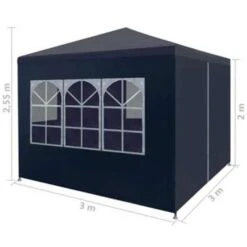 VidaXL Partytent 3x3 M Blauw -Tuinmeubelwinkel 1000001125 0103