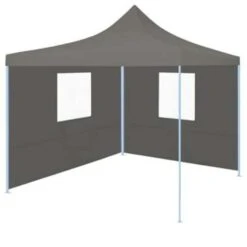 VidaXL Partytent Met 2 Zijwanden Inklapbaar 2x2 M Staal Antraciet
