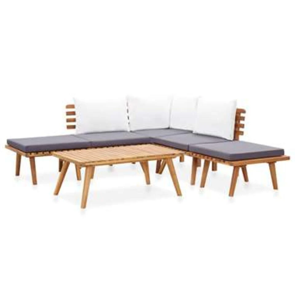 VidaXL 6-delige Loungeset Massief Acaciahout 3 VidaXL 6-delige Loungeset Massief Acaciahout