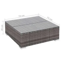 VidaXL 6-delige Loungeset Met Kussens Poly Rattan Grijs 8 VidaXL 6-delige Loungeset Met Kussens Poly Rattan Grijs -Tuinmeubelwinkel 1000002835 0102