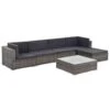 VidaXL 6-delige Loungeset Met Kussens Poly Rattan Grijs -Tuinmeubelwinkel 1000002835