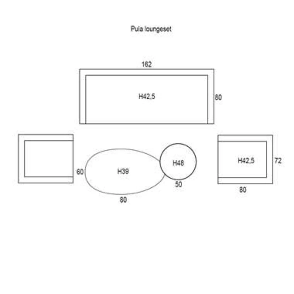 Garden Impressions Pula Loungeset 5-delig - Wit 5 Garden Impressions Pula Loungeset 5-delig - Wit - Afbeelding 3