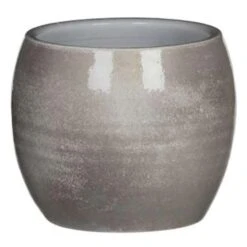 Mica Decorations Bloempot - Lichtgrijs - Keramiek - 16 X 14 Cm