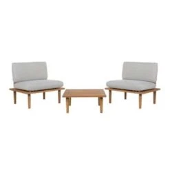 Beliani FRASCATI Loungeset - Acaciahout - Grijs