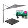 Garden Impressions Zweefparasol S Ø300 - D. Grijs Met Voet En Hoes 1 Garden Impressions Zweefparasol S Ø300 - D. Grijs Met Voet En Hoes -Tuinmeubelwinkel 1000003897