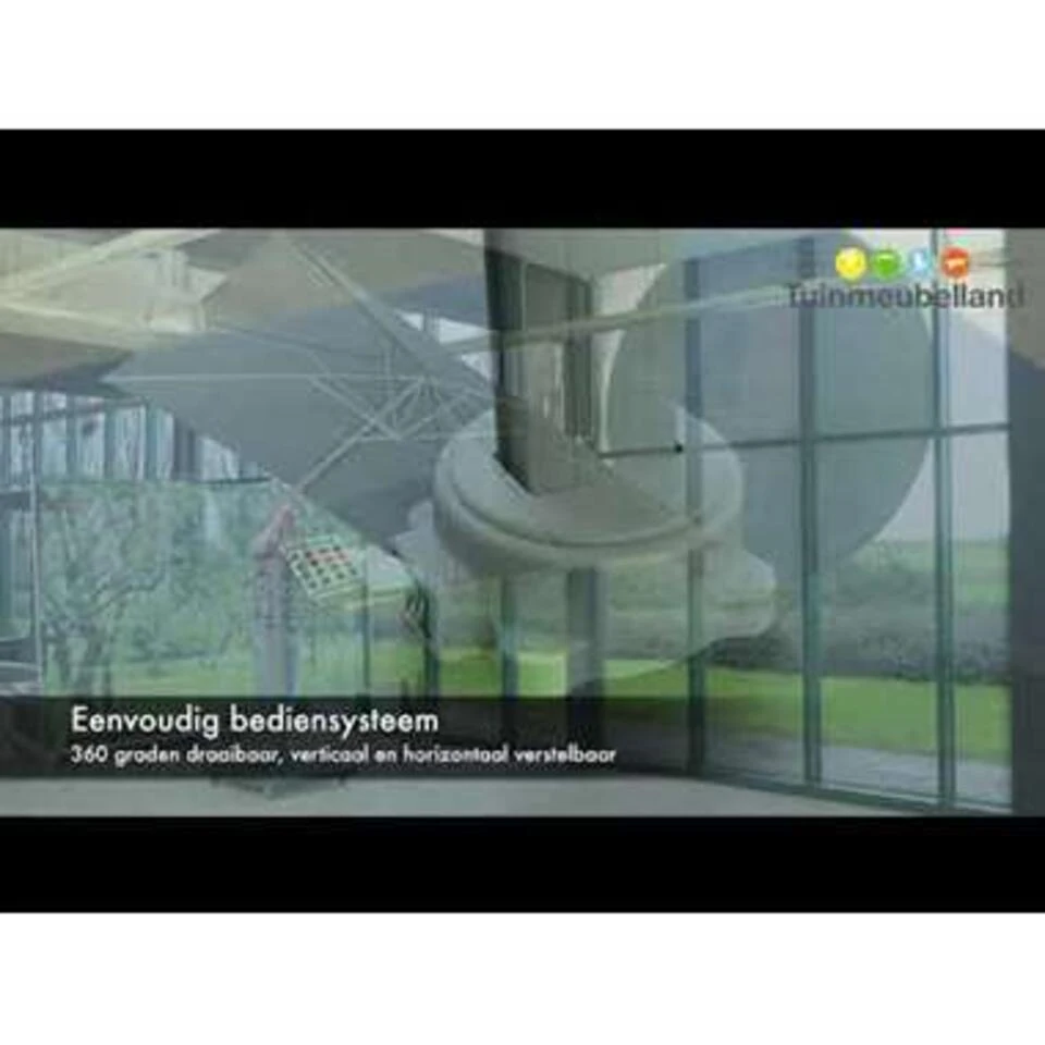 Garden Impressions Zweefparasol Hawaii Deluxe 300x300 Wit - D. Grijs 4 Garden Impressions Zweefparasol Hawaii Deluxe 300x300 Wit - D. Grijs - Afbeelding 2