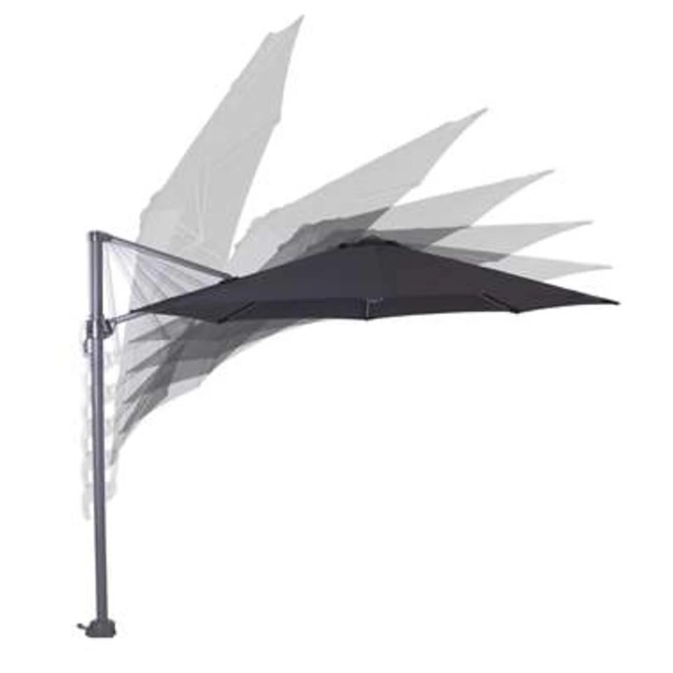 Garden Impressions Hawaii Zweefparasol S Ø300 Cm Zwart 4 Garden Impressions Hawaii Zweefparasol S Ø300 Cm Zwart - Afbeelding 2