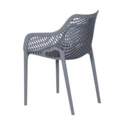 Garden Impressions Air XL Kunststof Tuinstoel Donker Grijs - 2 Stuks -Tuinmeubelwinkel 1000003926 0102