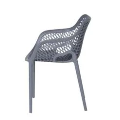 Garden Impressions Air XL Kunststof Tuinstoel Donker Grijs - 2 Stuks -Tuinmeubelwinkel 1000003926 0104