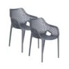 Garden Impressions Air XL Kunststof Tuinstoel Donker Grijs - 2 Stuks 1 Garden Impressions Air XL Kunststof Tuinstoel Donker Grijs - 2 Stuks -Tuinmeubelwinkel 1000003926