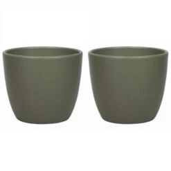 Floran Plantenpot - Groen - Mat - Keramiek - 36 X 29 Cm -Tuinmeubelwinkel 1000005277 0102