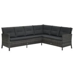 VidaXL 3-delige Loungeset Met Kussens Poly Rattan Grijs 8 VidaXL 3-delige Loungeset Met Kussens Poly Rattan Grijs -Tuinmeubelwinkel 1000005393 0102