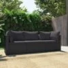 VidaXL 3-delige Loungeset Met Kussens Poly Rattan Zwart 2 VidaXL 3-delige Loungeset Met Kussens Poly Rattan Zwart -Tuinmeubelwinkel 1000005425 0101