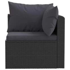 VidaXL 3-delige Loungeset Met Kussens Poly Rattan Zwart -Tuinmeubelwinkel 1000005425 0103