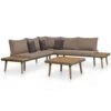 VidaXL 4-delige Loungeset Met Kussens Massief Acaciahout Bruin 2 VidaXL 4-delige Loungeset Met Kussens Massief Acaciahout Bruin -Tuinmeubelwinkel 1000005488