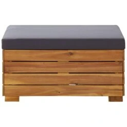 VidaXL Voetensteun 1 St Met Kussen Sectioneel Massief Acaciahout -Tuinmeubelwinkel 1000005890 0102