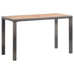 VidaXL Tuintafel 123x60x74 Cm Massief Acaciahout Antraciet En Bruin