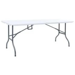VidaXL Tuintafel Inklapbaar 180x72x72 Cm HDPE Wit