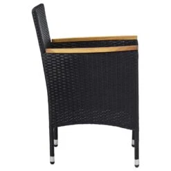 VidaXL Tuinstoelen 2 St Poly Rattan Zwart -Tuinmeubelwinkel 1000006288 0103