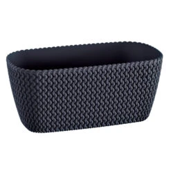 Tuinmeubelwinkel 39 Prosperplast Plantenbak Splofy - Antraciet - Kunststof - 30 Cm