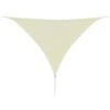 VidaXL Zonnescherm HDPE Driehoekig 5x5x5 M Crémekleurig -Tuinmeubelwinkel 1000009463