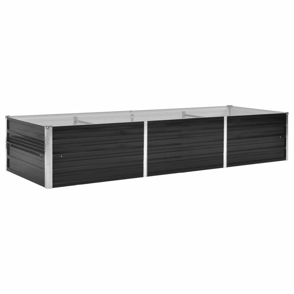 VidaXL Plantenbak Verhoogd 240x80x45 Cm Gegalvaniseerd Staal Antraciet 3 VidaXL Plantenbak Verhoogd 240x80x45 Cm Gegalvaniseerd Staal Antraciet