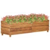 VidaXL Plantenbak Verhoogd 150x40x38 Cm Gerecycled Teakhout En Staal -Tuinmeubelwinkel 1000011567