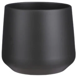 Mica Decorations Bloempot - Antraciet Grijs - Keramiek - 21 X 18 Cm