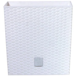 Tuinmeubelwinkel 47 Prosperplast Plantenbak Rato - Wit - Rotan - Kunststof - 32 Cm