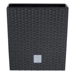 Tuinmeubelwinkel 55 Prosperplast Plantenbak Rato - Antraciet - Rotan - Kunststof - 32 Cm