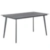 Beliani Eettafel MILETO - Grijs Aluminium -Tuinmeubelwinkel 1000013906