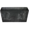 Ter Steege Plantenbak - Kunststof En Steenpoeder - Zwart - 37 X 17 Cm -Tuinmeubelwinkel 1000014567