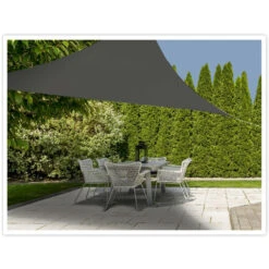 Merkloos Schaduwdoek - Driehoekig - Grijs Antraciet - 3 X 3 X 3 M