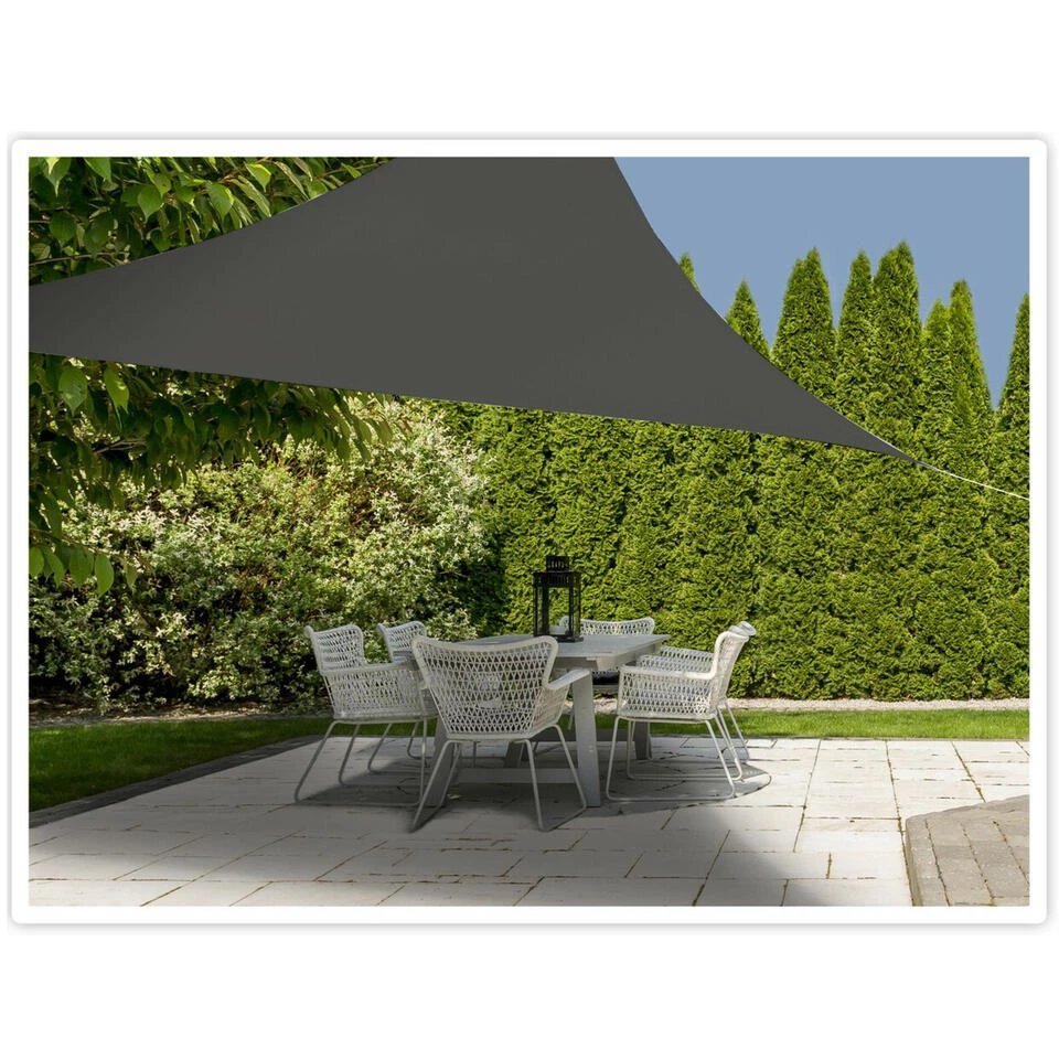 Merkloos Schaduwdoek - Driehoekig - Grijs Antraciet - 3 X 3 X 3 M 3 Merkloos Schaduwdoek - Driehoekig - Grijs Antraciet - 3 X 3 X 3 M