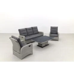 VDG Verstelbare Loungeset Hollywood - White Grey 8 VDG Verstelbare Loungeset Hollywood - White Grey -Tuinmeubelwinkel 1000031646 0102
