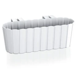 Tuinmeubelwinkel 69 Prosperplast Plantenbak - Voor Balkon - Wit - Met Haken - 38 Cm