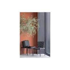 WOOOD Tuinstoel Billie - Kunststof - Zwart - Set Van 4 -Tuinmeubelwinkel 1000033694 0102