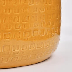 Mica Decorations Floyd Bloempot - H23,5 X Ø28 Cm - Okergeel -Tuinmeubelwinkel 1000034001 0110