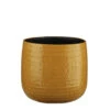 Mica Decorations Floyd Bloempot - H23,5 X Ø28 Cm - Okergeel -Tuinmeubelwinkel 1000034001