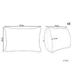 Beliani Buitenkussen KASTOS - Multicolor Polyester -Tuinmeubelwinkel 1000034336 0102