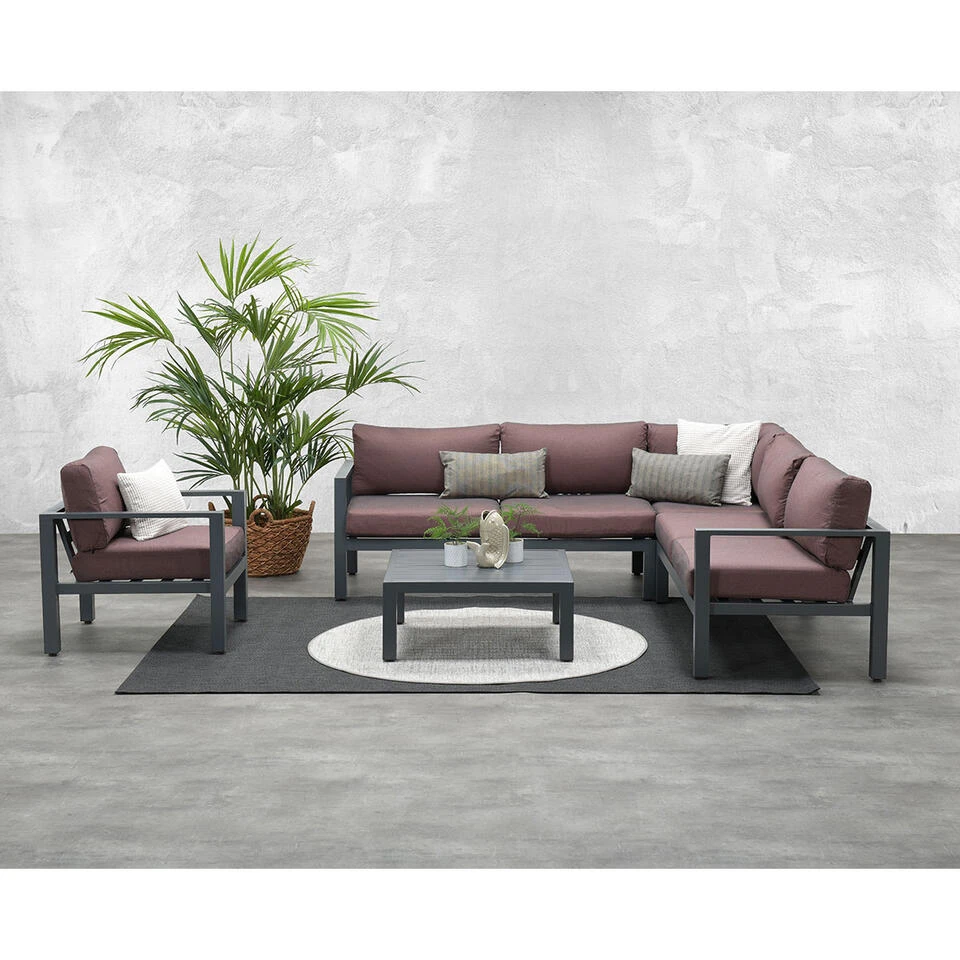 Garden Impressions Fora Loungeset 5-delig - Koper 4 Garden Impressions Fora Loungeset 5-delig - Koper - Afbeelding 2