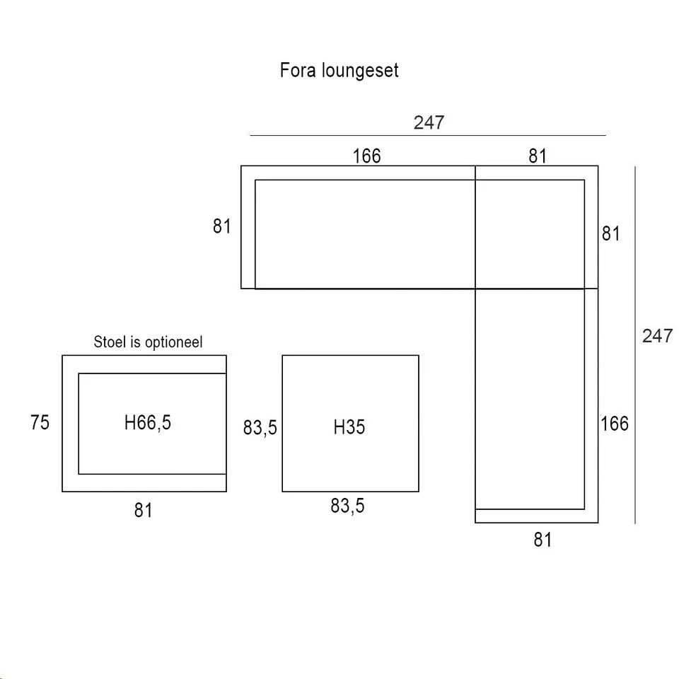 Garden Impressions Fora Loungeset 5-delig - Koper 5 Garden Impressions Fora Loungeset 5-delig - Koper - Afbeelding 3