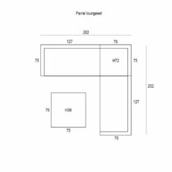 Garden Impressions Parral Hoek Loungeset 4-delig - Mystic Grijs -Tuinmeubelwinkel 1000035564 0103